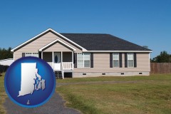 rhode-island map icon and a manufactured home