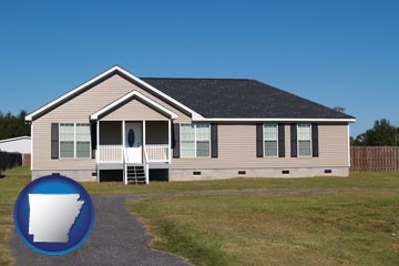 a manufactured home - with Arkansas icon