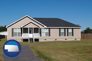 a manufactured home - with Nebraska icon