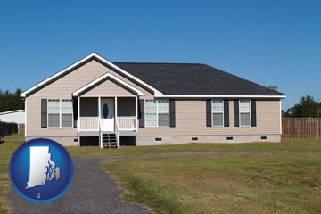a manufactured home - with Rhode Island icon