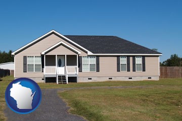 a manufactured home - with Wisconsin icon